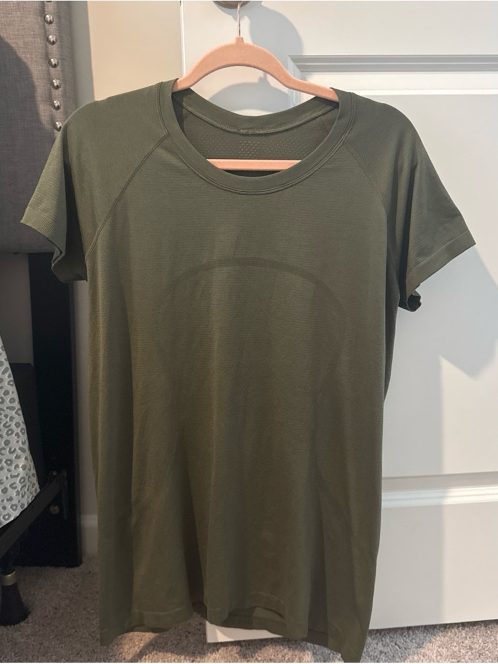 lululemon athletica Olive Green Short Sleeve Crew Tee